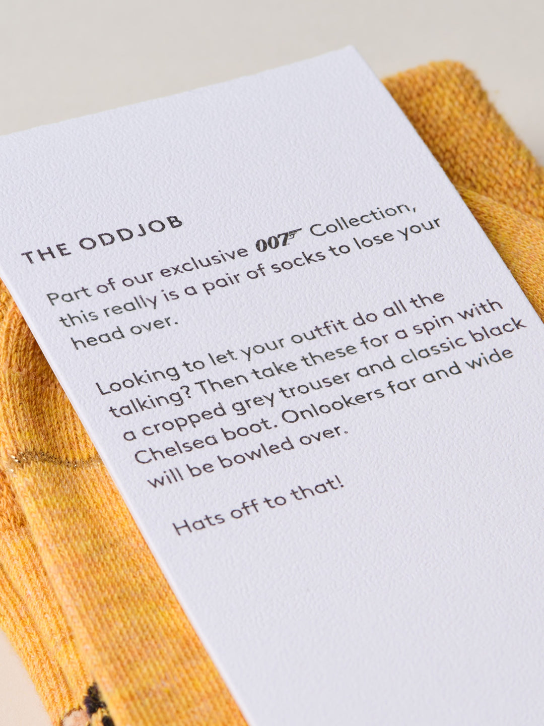 The Oddjob – Goldfinger Edition | James Bond Socks | The London Sock  Exchange